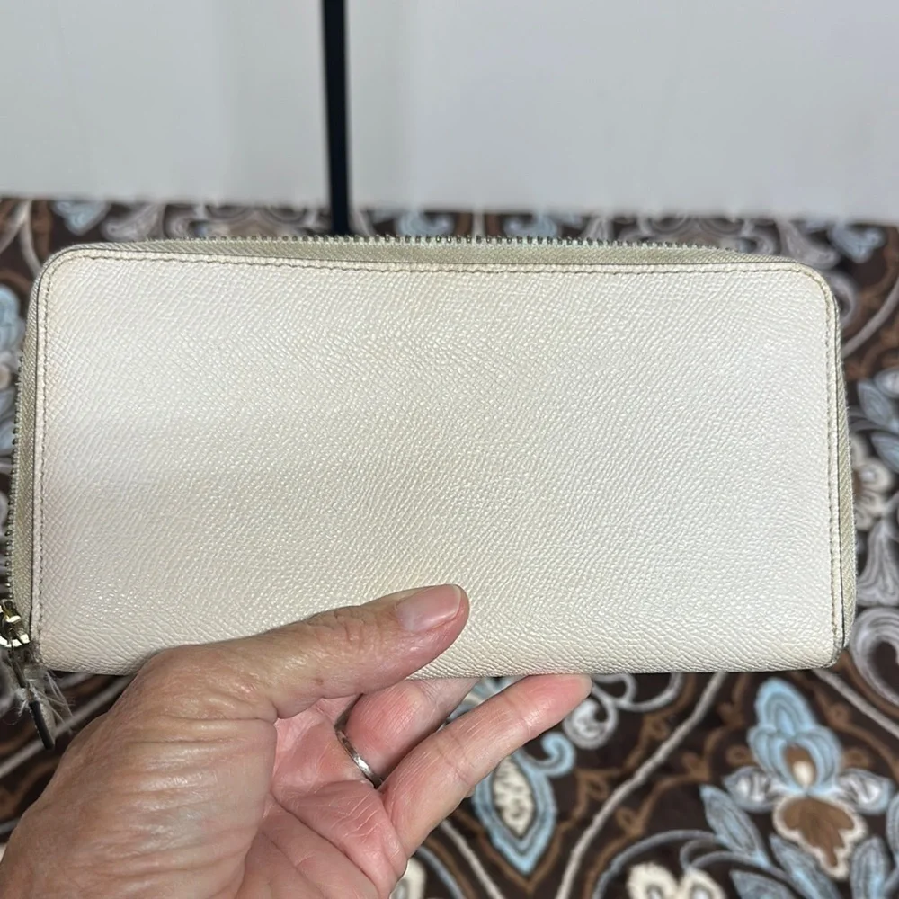 Coach Beige Zip-Around Wallet
